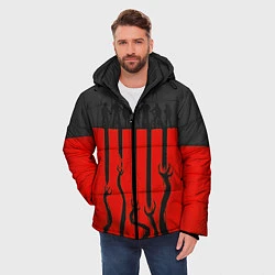 Куртка зимняя мужская Очень странные дела, цвет: 3D-красный — фото 2
