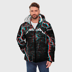 Куртка зимняя мужская METALLICA GLITCH STORM, цвет: 3D-красный — фото 2