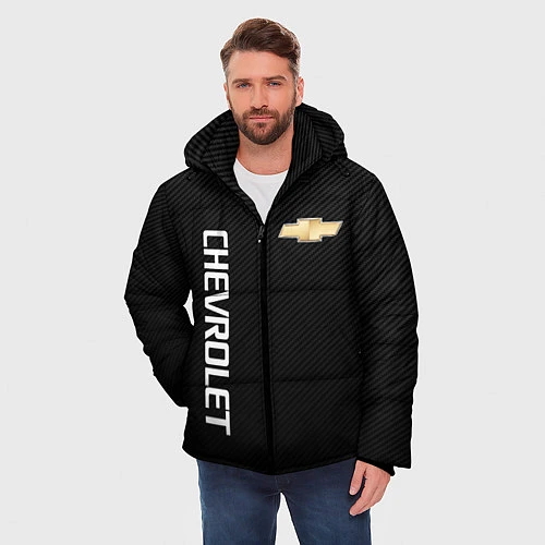 Мужская зимняя куртка Chevrolet / 3D-Черный – фото 3