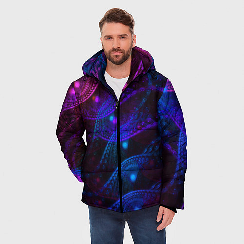 Мужская зимняя куртка NEON FRACTAL / 3D-Черный – фото 3