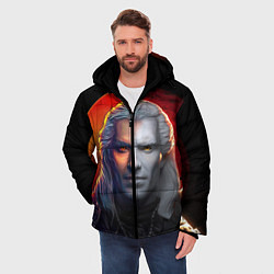 Куртка зимняя мужская HALF WITCHER, цвет: 3D-черный — фото 2