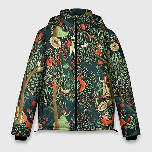 Мужская зимняя куртка Abstraction Pattern / 3D-Красный – фото 1
