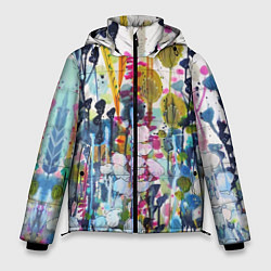 Мужская зимняя куртка Watercolor Flowers