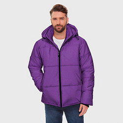 Куртка зимняя мужская Фиолетовая волна, цвет: 3D-черный — фото 2