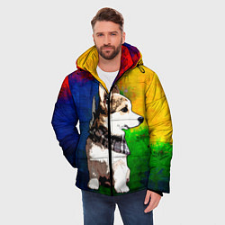 Куртка зимняя мужская Корги, цвет: 3D-черный — фото 2