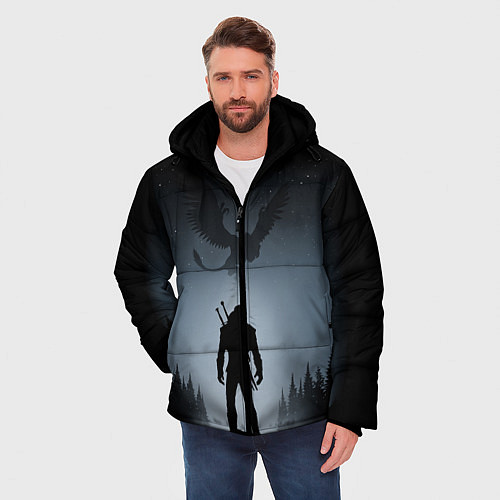 Мужская зимняя куртка ВЕДЬМАК / 3D-Красный – фото 3