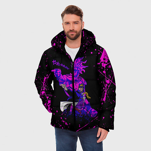 Мужская зимняя куртка JOJOS BIZARRE ADVENTURE / 3D-Черный – фото 3