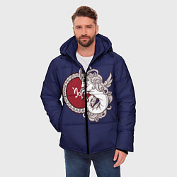Куртка зимняя мужская Козерог Знак Зодиака, цвет: 3D-черный — фото 2