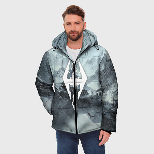 Мужская зимняя куртка THE ELDER SCROLLS / 3D-Черный – фото 3