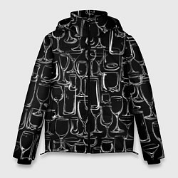Куртка зимняя мужская Стеклянный бармен, цвет: 3D-черный