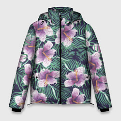 Мужская зимняя куртка Тропический цветок