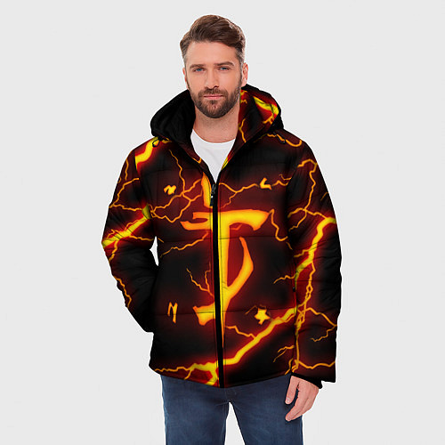 Мужская зимняя куртка DOOM ETERNAL / 3D-Красный – фото 3
