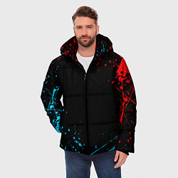Куртка зимняя мужская БРЫЗГИ КРАСОК, цвет: 3D-черный — фото 2