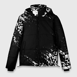Куртка зимняя мужская БЕЛЫЕ ЧЕРЕПА, цвет: 3D-светло-серый