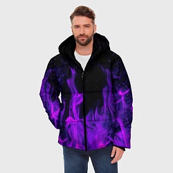 Куртка зимняя мужская ФИОЛЕТОВЫЙ ОГОНЬ, цвет: 3D-черный — фото 2