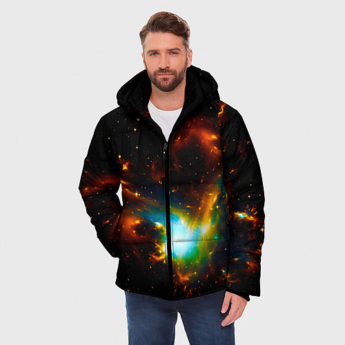 Мужская зимняя куртка Галактика / 3D-Черный – фото 3