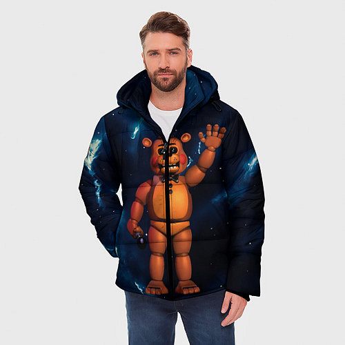 Мужская зимняя куртка Five Nights At Freddys / 3D-Черный – фото 3