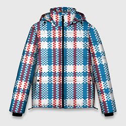 Куртка зимняя мужская Текстура Сумка Челнока, цвет: 3D-красный