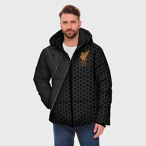 Мужская зимняя куртка Liverpool FC / 3D-Черный – фото 3