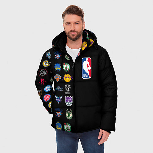Мужская зимняя куртка NBA Team Logos 2 / 3D-Черный – фото 3