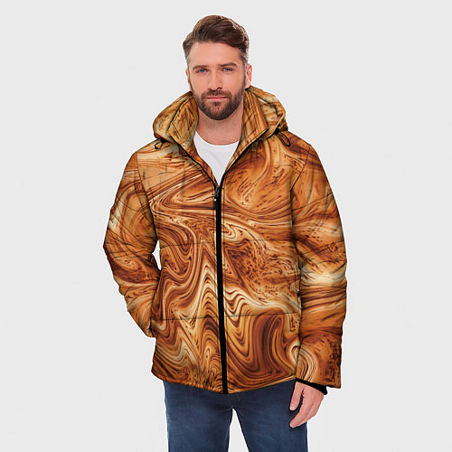 Мужская зимняя куртка Капучино / 3D-Черный – фото 3