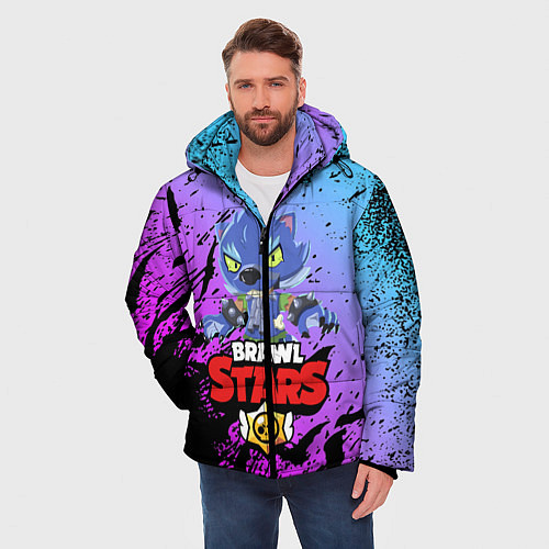 Мужская зимняя куртка BRAWL STARS WEREWOLF LEON / 3D-Черный – фото 3