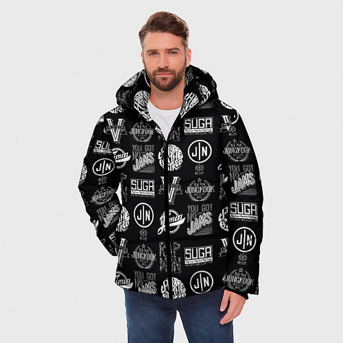 Мужская зимняя куртка BTS / 3D-Черный – фото 3