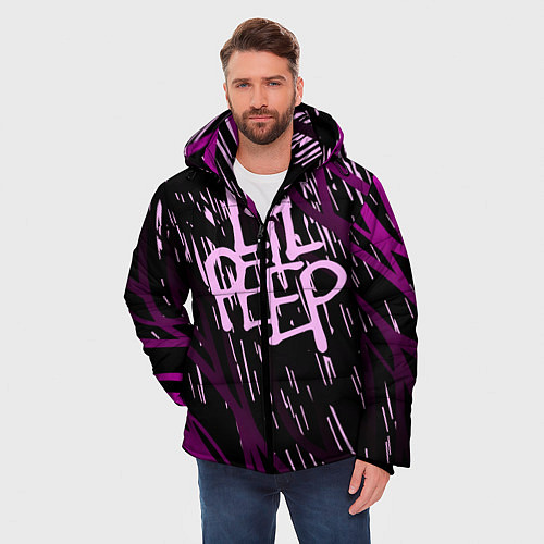 Мужская зимняя куртка Lil Peep / 3D-Черный – фото 3