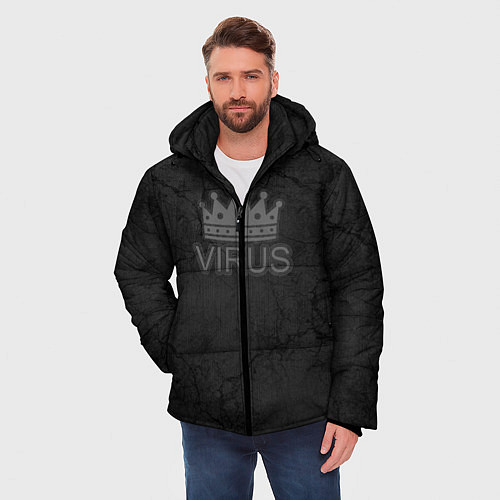 Мужская зимняя куртка КоронаВирус / 3D-Черный – фото 3
