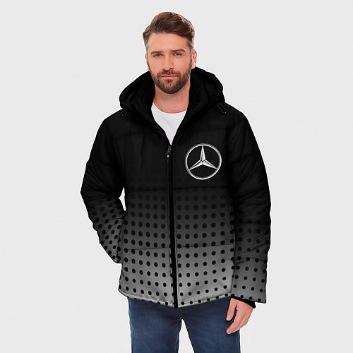 Мужская зимняя куртка Mercedes-Benz / 3D-Черный – фото 3