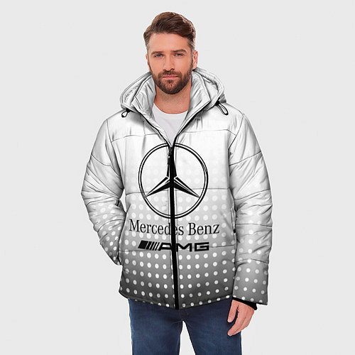 Мужская зимняя куртка Mercedes-Benz / 3D-Черный – фото 3