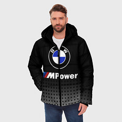 Куртка зимняя мужская BMW, цвет: 3D-светло-серый — фото 2