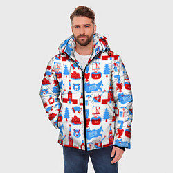 Куртка зимняя мужская РОССИЯ УЗОР, цвет: 3D-красный — фото 2