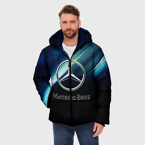 Мужская зимняя куртка Mercedes / 3D-Черный – фото 3