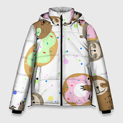 Куртка зимняя мужская Милый Ленивец, цвет: 3D-черный