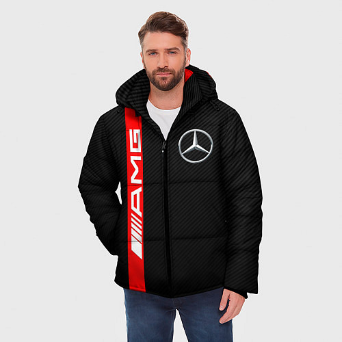 Мужская зимняя куртка MERCEDES-BENZ AMG / 3D-Черный – фото 3