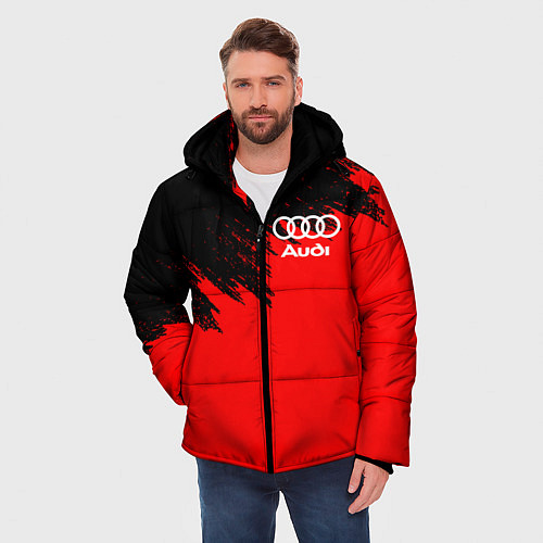 Мужская зимняя куртка AUDI / 3D-Черный – фото 3
