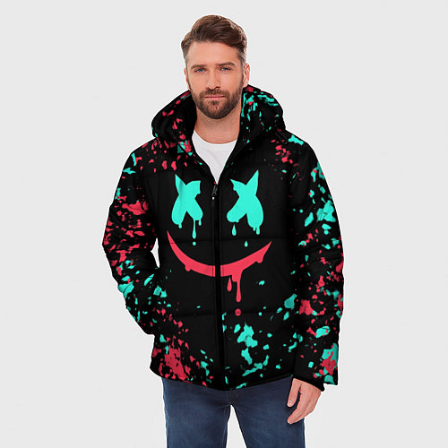 Мужская зимняя куртка Marshmello / 3D-Черный – фото 3