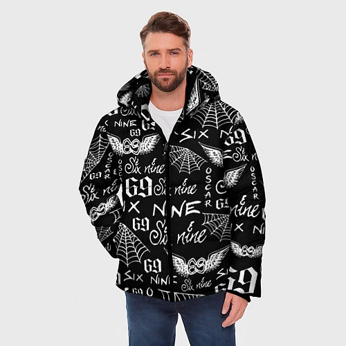 Мужская зимняя куртка 6IX9INE ТАТУИРОВКИ / 3D-Черный – фото 3