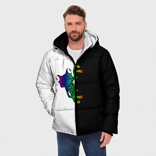 Мужская зимняя куртка Лягуха / 3D-Черный – фото 3