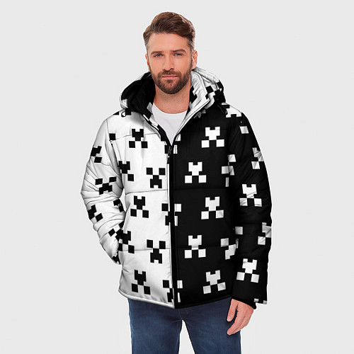 Мужская зимняя куртка MINECRAFT CREEPER / 3D-Черный – фото 3