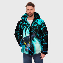 Куртка зимняя мужская Brawl stars mecha crow, цвет: 3D-черный — фото 2