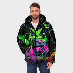 Куртка зимняя мужская Brawl Stars Virus 8-Bit, цвет: 3D-черный — фото 2