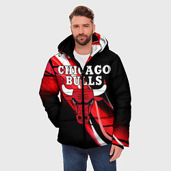 Куртка зимняя мужская CHICAGO BULLS, цвет: 3D-светло-серый — фото 2