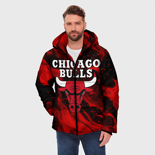 Мужская зимняя куртка CHICAGO BULLS / 3D-Черный – фото 3