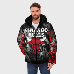 Куртка зимняя мужская CHICAGO BULLS, цвет: 3D-красный — фото 2