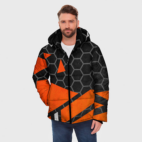 Мужская зимняя куртка Abstraction / 3D-Черный – фото 3