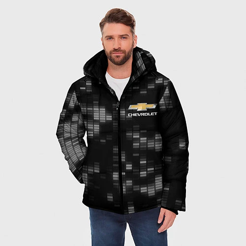 Мужская зимняя куртка CHEVROLET / 3D-Черный – фото 3
