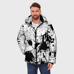 Куртка зимняя мужская БРЫЗГИ КРАСОК, цвет: 3D-черный — фото 2