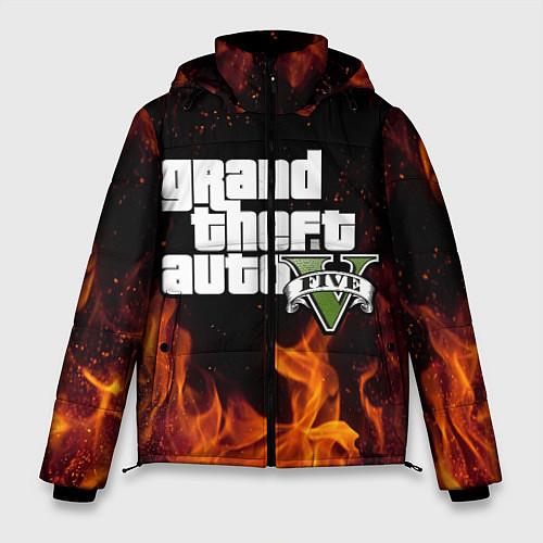 Мужская зимняя куртка GTA 5 / 3D-Красный – фото 1